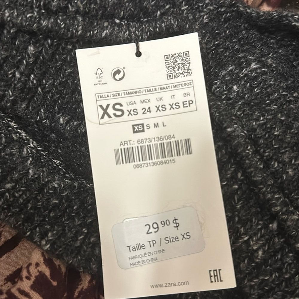 Zara knit bra top